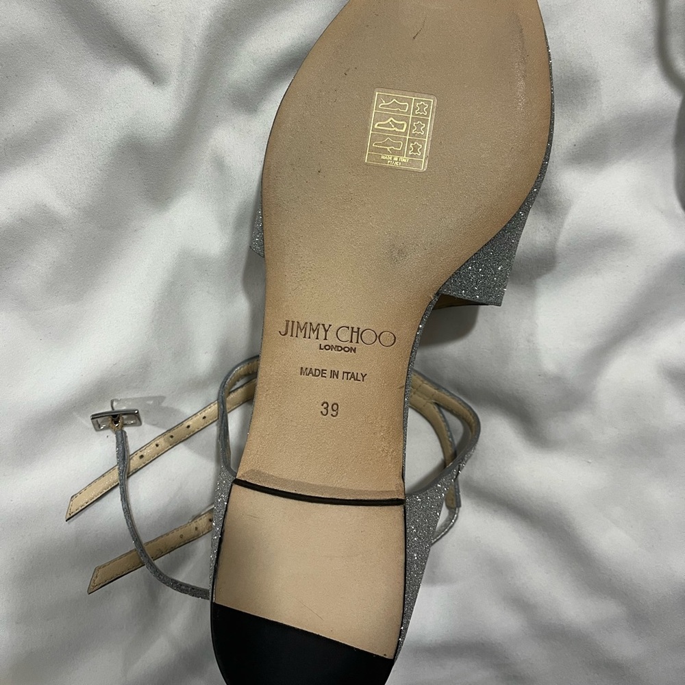 Brand new jimmy choo silver glittery shoes